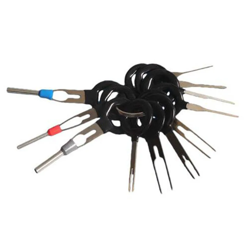 

Y1G 11 pcs Auto Car Plug Circuit Board Wire Harness Terminal Extraction Pick Connector Crimp Pin Back Needle Remove Tool Set