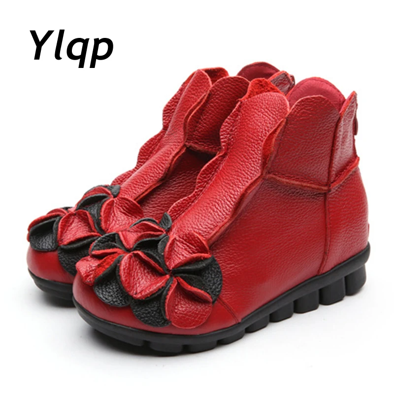2018 Winter New fashion women genuine leather shoes height increasing shoes flats ankle boots national style short boots 2018 Winter New fashion women genuine leather shoes height increasing shoes flats ankle boots national style short boots