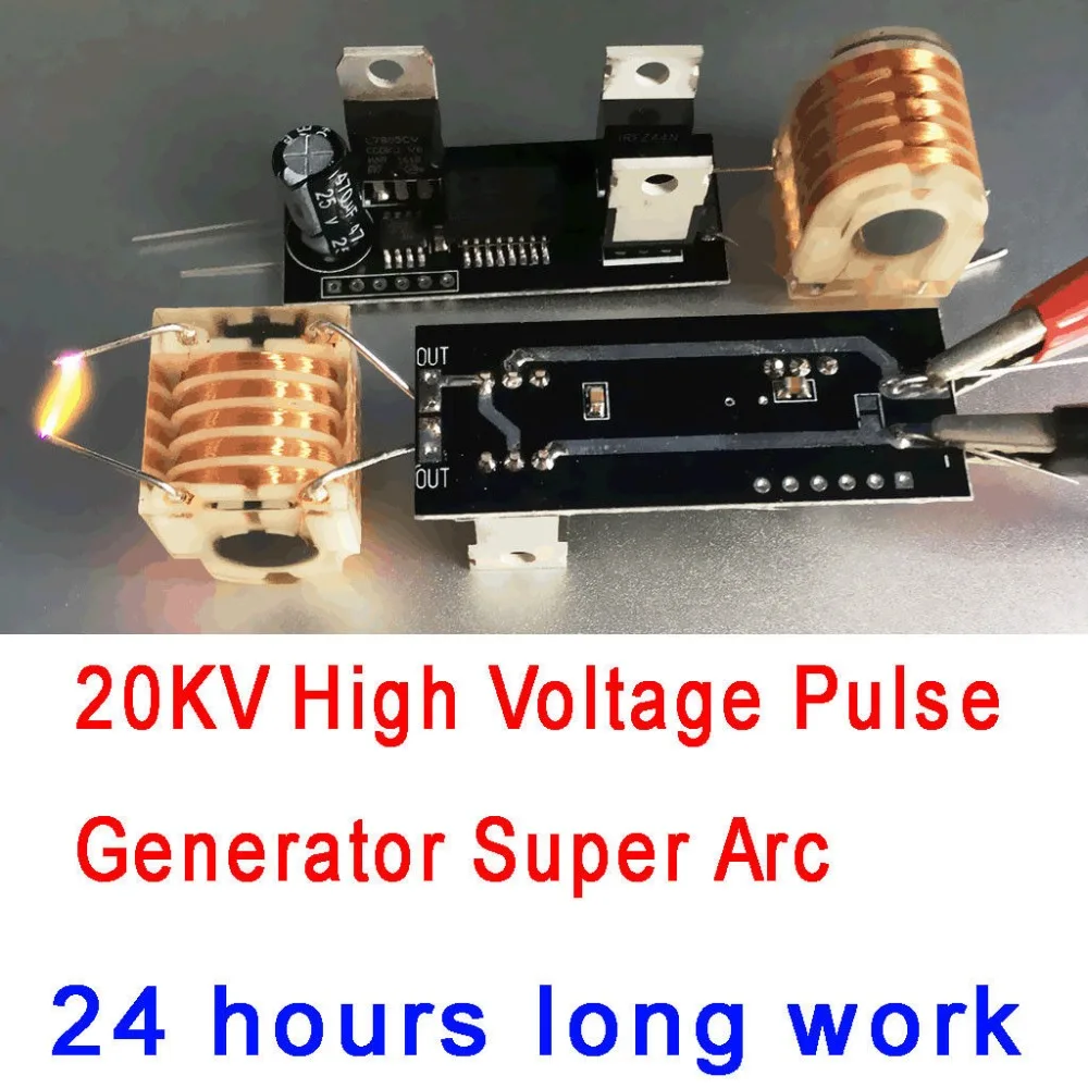 20kv High Voltage Pulse Generator Super Arc Ignition Boost Coil Module 12v  24v - Replacement Parts - AliExpress