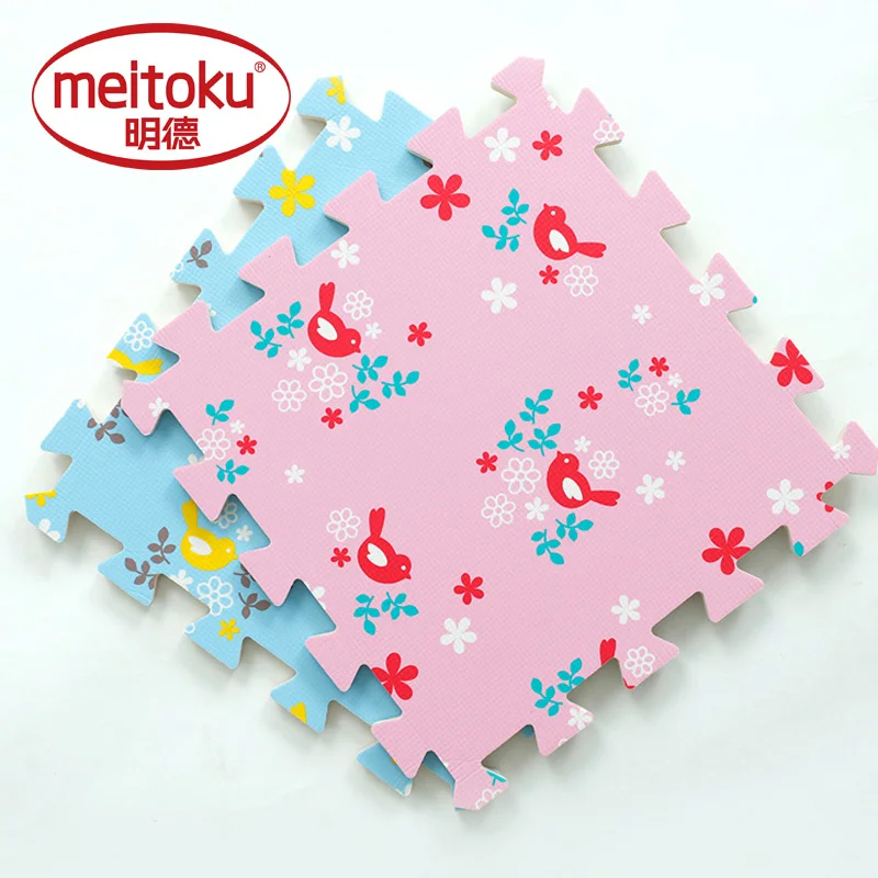 Meitoku baby EVA foam font b play b font Puzzle font b mat b font 9pcs