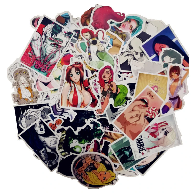 100 Pcs Pack Cartoon Anime  Stickers  Sexy Beauty Doodle 