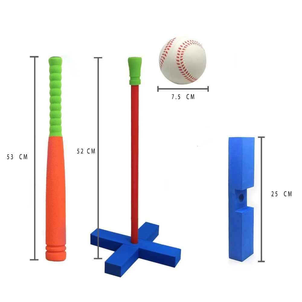 HEYFON Стандартный Размеры окружающей среды резиновый материал Дети мягкая пена T-шар/Бейсбол набор игрушек для детей более 3 лет