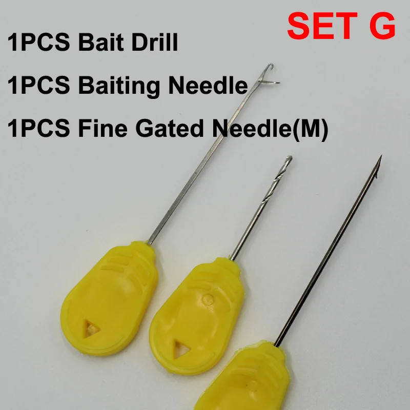 3 шт. рыболовные приманки для ловли карпа, сверла для наживки, игла для наживки, ворота, игла, гранулы для волос, инструменты для сращивания, аксессуары для погрузки - Цвет: Set G