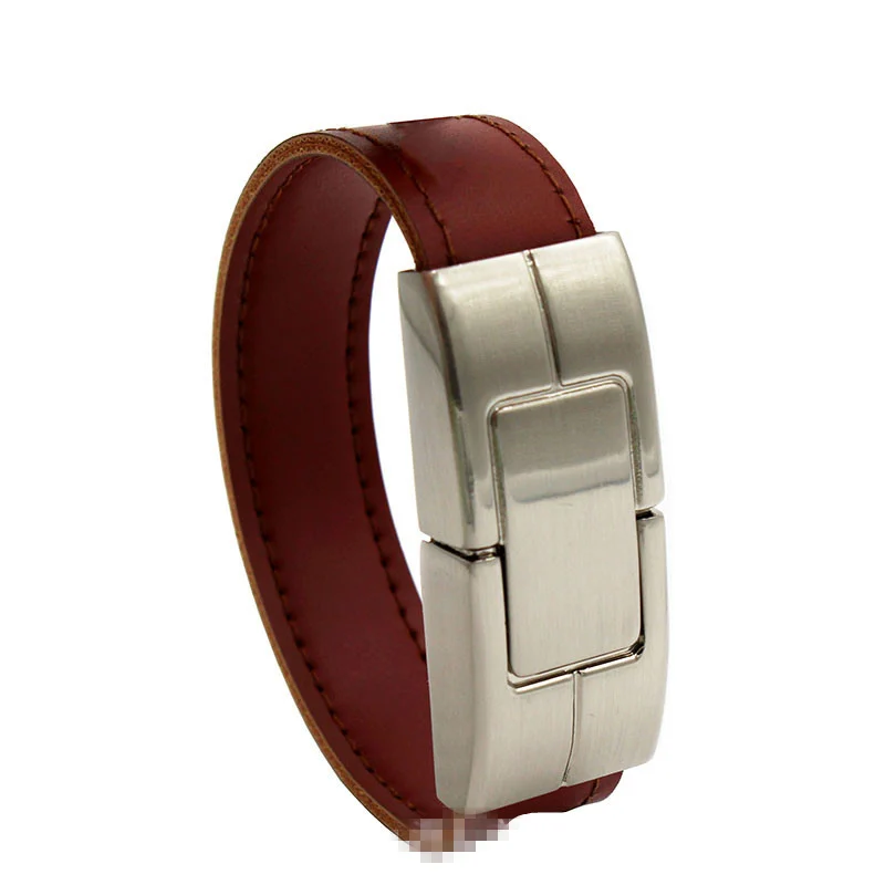 

Wrist Band Leather Usb Flash Drive 2.0 32GB Pen Drive High Quality Metal Memory Stick U Disk 4GB 8GB 16GB 64GB 128GB Pendrive