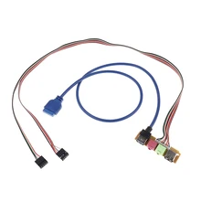 70 ซม.USB 2.0 + 3.0 พอร์ต CHASSIS PC คอมพิวเตอร์เสียงแผงด้านหน้าเปลี่ยน 1 PC(China)