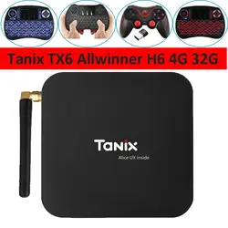 ТВ-приставка Tanix TX6 Allwinner H6 4 ГБ DDR3 32 Гб EMMC 2,4 ГГц 5 ГГц wifi BT4.1 поддержка 4K H.265 Bluetooth 4,0 wifi Android 9,0