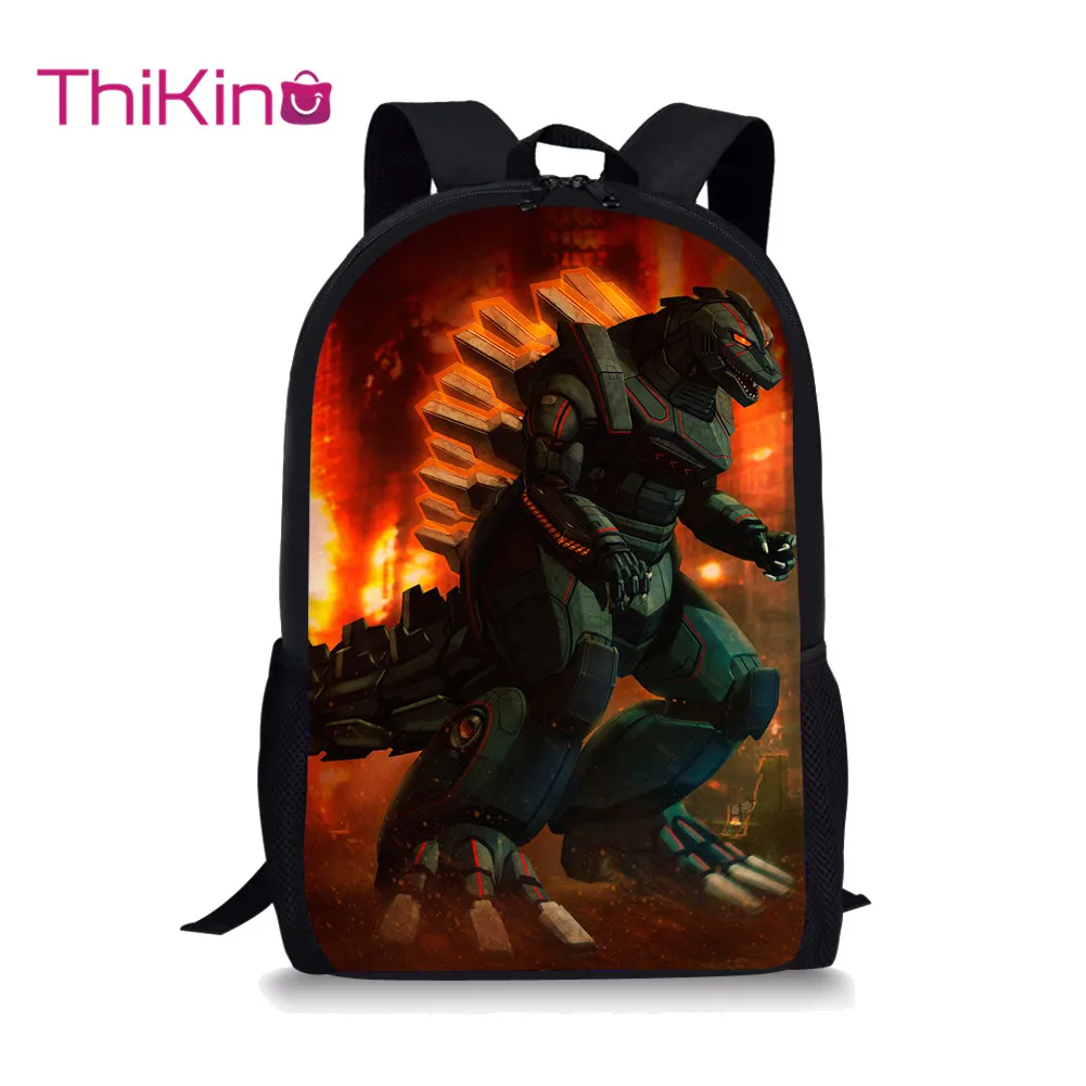 

Thikin Godzilla Monstar High Students School Bag for Teenager Backpack Boys Travel Package Shopping Shoulder Bag Women Mochila