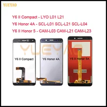 Для huawei Y6 ЖК-дисплей сенсорный экран дигитайзер SCL L01 L21 L04 U31 U21 Y6ii CAM L23 L03 L32/Y6 II Компактный ЖК LYO L01 L21