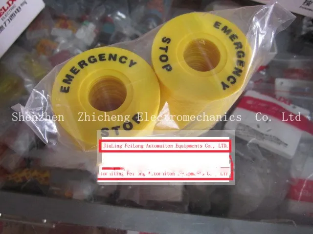 

50 pcs. / Lot pushbutton switch label panel frame, emergency stop switch Plastic Sign, inner diameter of 22 mm, an outer diamete