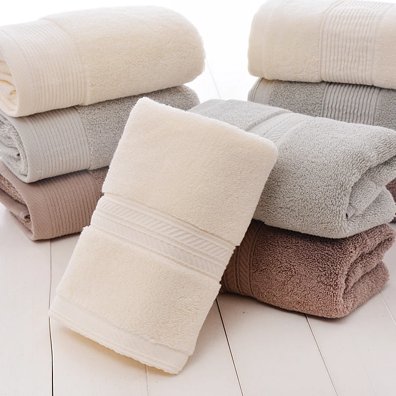 Cotton face towel pure color towel fabric and terry side 34x75cm 140g