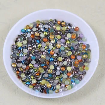 

1440 pcs/lot 3mm round round mix color iron-on hotfix metalic with adhesive Hot drilling DIY clothes/garment accessories