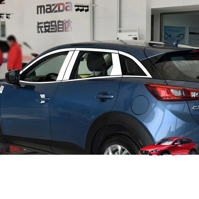 Lsrtw2017 304 нержавеющая сталь автомобильные окна для mazda cx 3 2015 2016 2017 2018|trim|trim car |