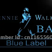 LA481-бар Джонни Уокер Синий лейбл светодиодный неоновый свет Знак Домашний Декор ремесла