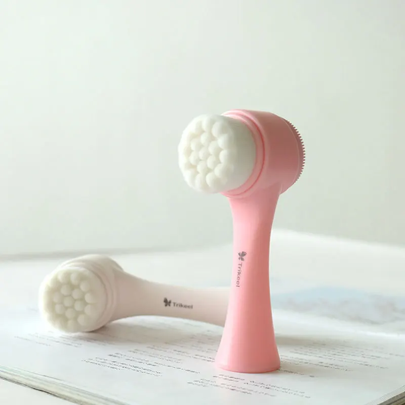 Double sided multi functional soft hair silicone cleansing brush manual