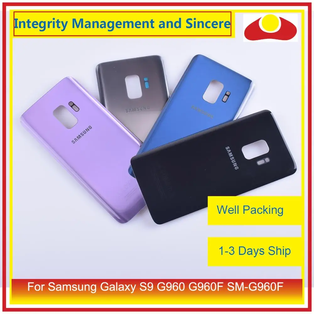 Оригинал для Samsung Galaxy S9 G960 G960F SM корпус батарейный отсек Задняя стеклянная крышка