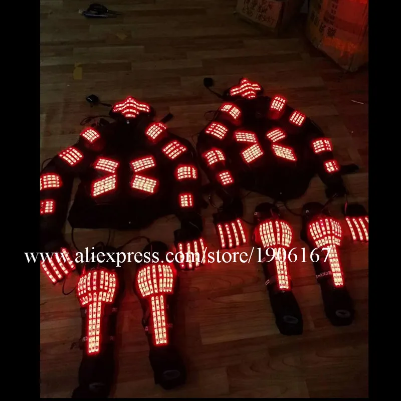 Fashion LED Armor Light Up Jackets Costume Glove Glasses Led Outfit Clothes Led Suit For LED Robot suits6