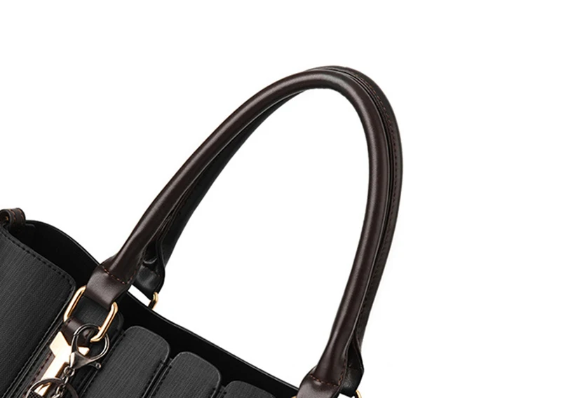 Women Handbag Stitching Style Bolsos Mujer Luxury Handbags Women Bag Designer Bear Pendant Crossbody Bag Sac A Main Totes SS7143 (18)