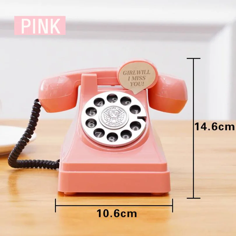 Original RetroTelephone Money Box Old Fashion Telphone Secret Safe Box Kids Gift Vintage Toys For Coin Saving Plastic Piggy Bank