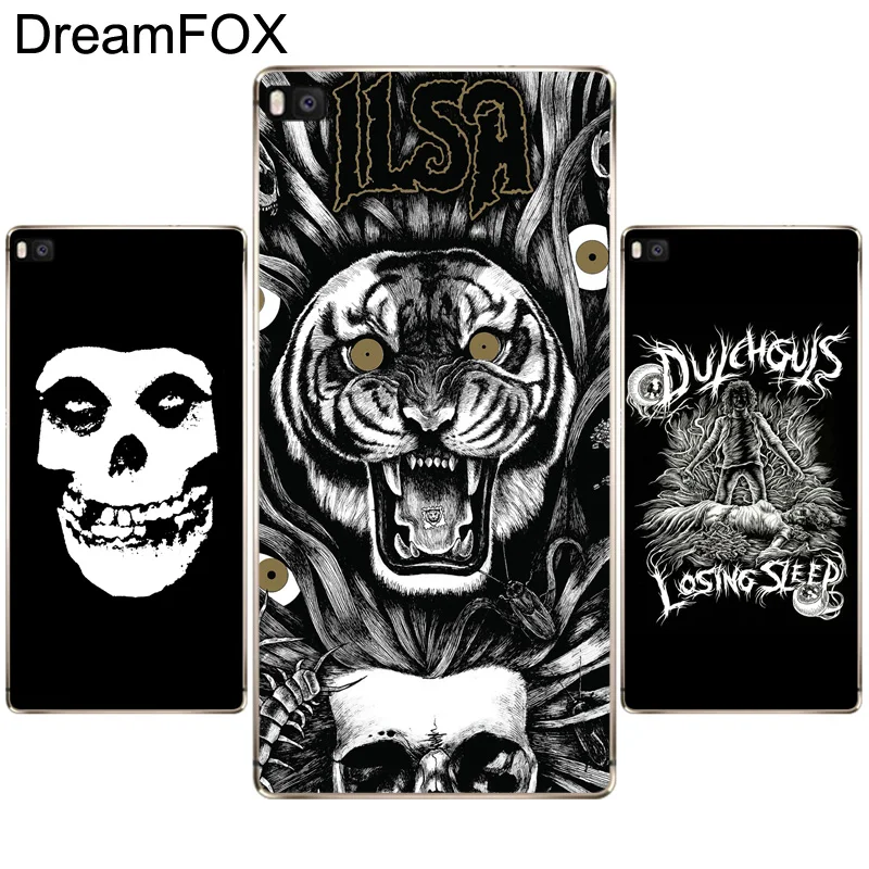 DREAMFOX K118 Hardcore Metal Skull Soft TPU Silicone Case Cover For Huawei P8 P9 P10 Lite Plus 2017 Honor 8 Pro 9 6X |
