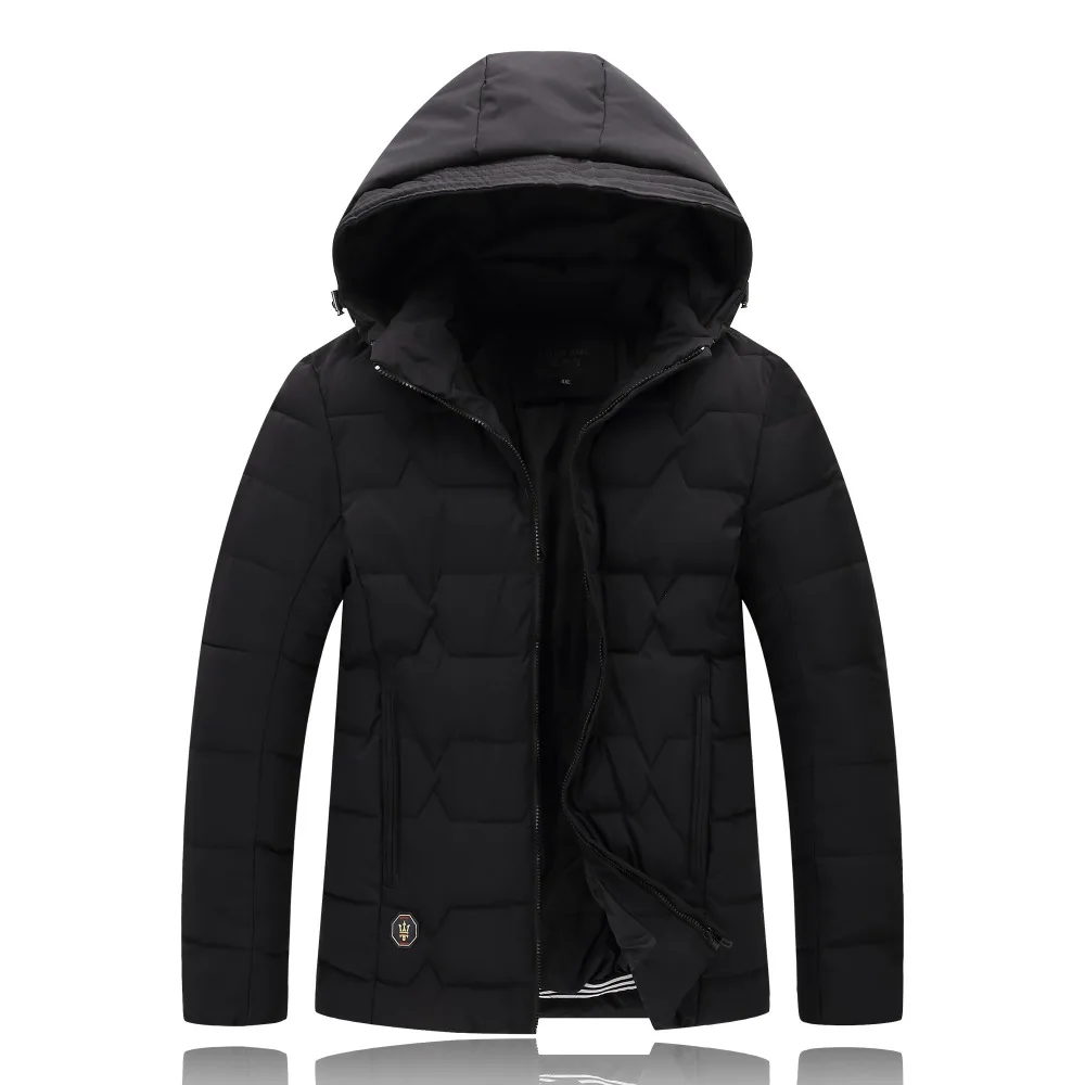 Зимняя мужская куртка размера плюс 4XL-9XL, черное Мужское пальто, недорогая пуховая куртка, парка, Тренч с капюшоном, куртка для холодной зимы 1626