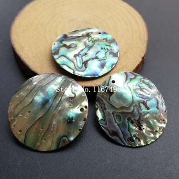 

30pcs/lot 35mm Natural Round Abalone Mother of Pearl Shell for DIY Jewelry Round Cut Abalone Slice