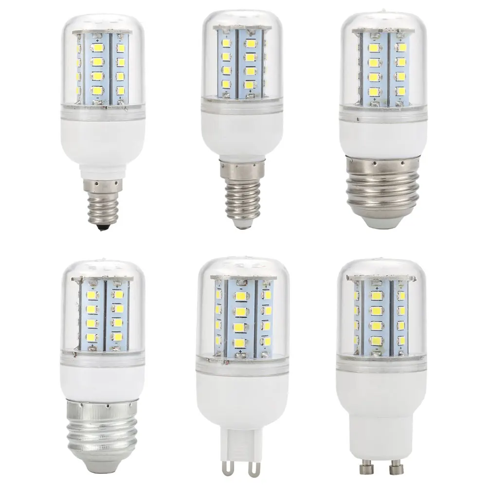 

E12 E14 E26 E27 G9 GU10 220V 5W Corn SMD LED Bulb Replace Light Pure White