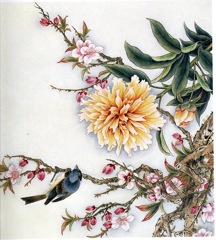 

DIY Unfinished 100% Mulberry Silk Suzhou Embroidery Patterns Sets Handmade Needlework Kits Flower and Bird 30*33 cm