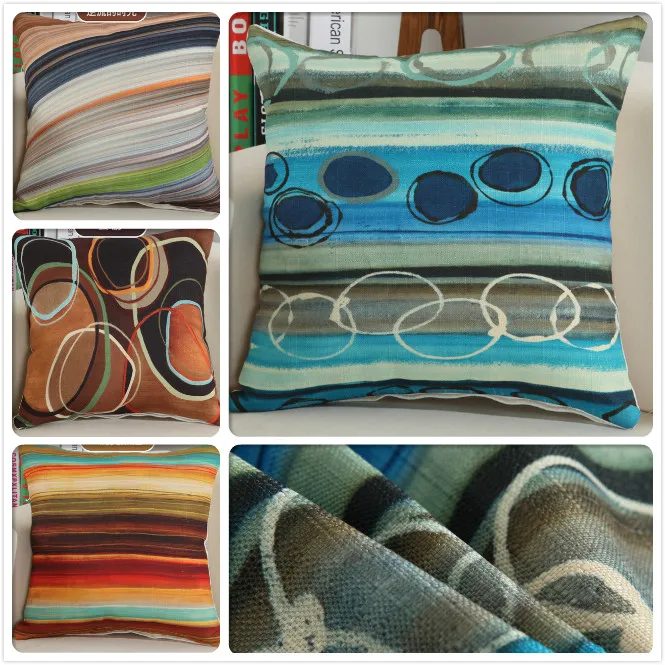 High Quality Luxurious Classical Stripe Print Cushion Cover Square Sofa Seat Decorative Back Waist Cusion Car Office Pillow Case | Дом и сад