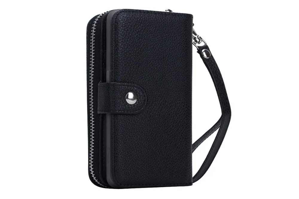 2 в 1 Многофункциональный Кожаный клатч на молнии с отделением для карт, кошелек, чехол для сотового телефона, для Samsung Galaxy S6 S6Edge S6Edge Plus