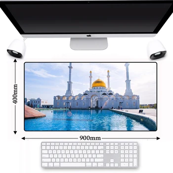 

Large Lockedge World Architecture Anti-slip Natural Rubber Gaming Mouse Pad Keyboard Laptop Desk Mat Mousepad Gamer Mice Mat Pad