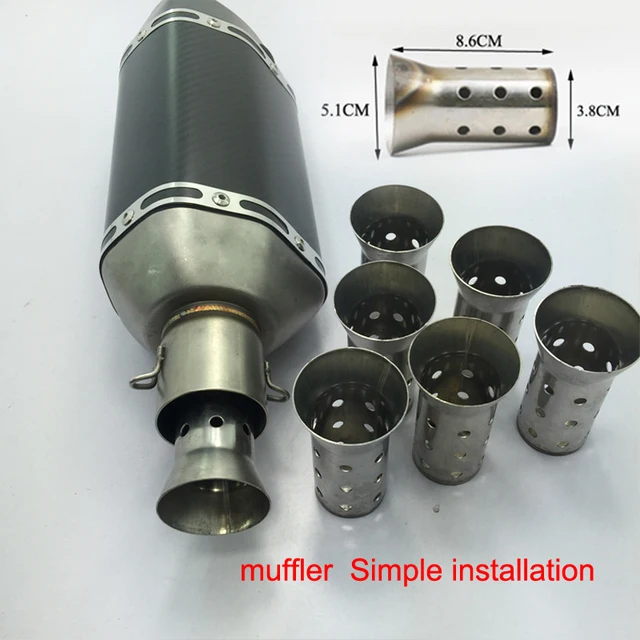 2017 new arrive 51MM Universal Motorcycle Exhaust Can Muffler Insert