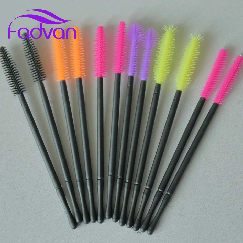 

50 Pcs/Pack Silicone Disposable Eyelash Brush Comb Mascara Wands Brushes Lash Extension Individual Applicator Kit Makeup Tool