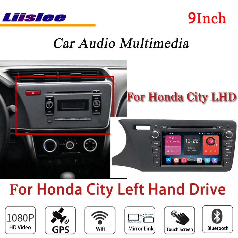 Sale Liislee For Honda City 2014 LHD Stereo Android Radio DVD Player BT Wifi GPS MAP NAV Navigation 1080P System Original NAVI Design 4
