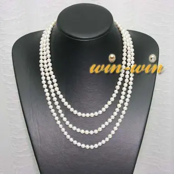 

FREE SHIPPING 160cm Long Sweater Jewelry Winter/Spring/Summer/Autumn Women's Pearl Necklace Knotted Costume Jewellery Nice Gift