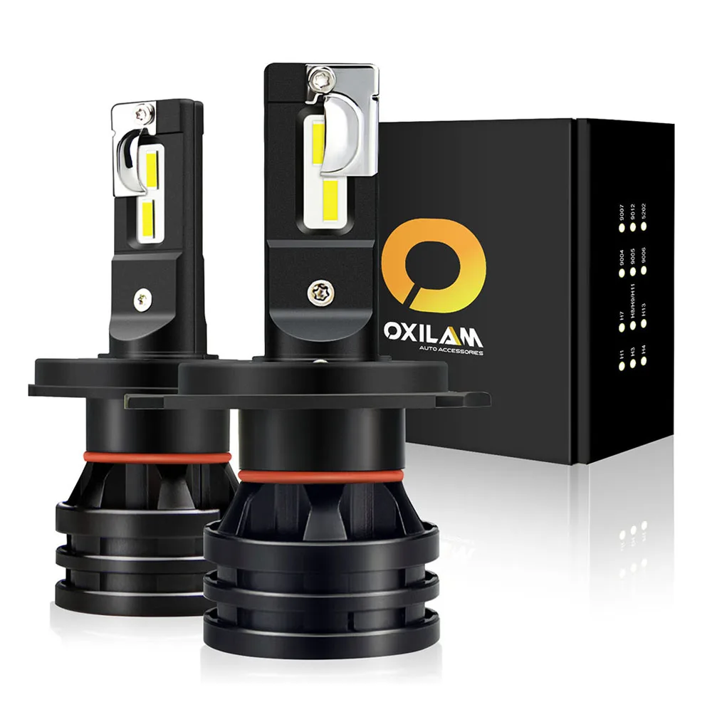 

OXILAM Mini LED Headlight Bulb H4 Led 16000LM Turbo Headlamp 9003 Hi Lo Beam for Kia Rio 2012-2014 Suzuki SX4 52W 6000K White
