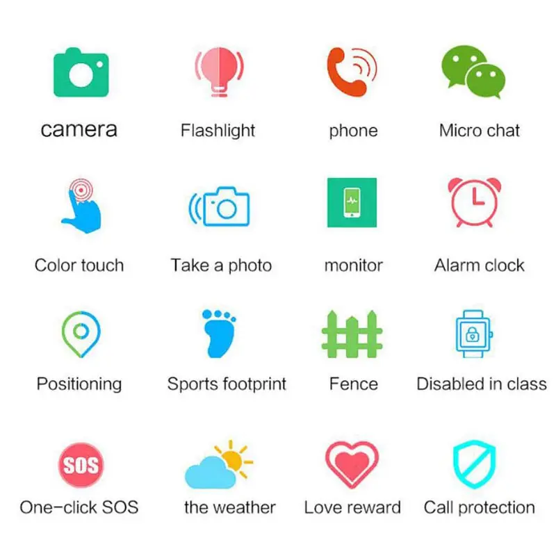 Newly Children Smart Watch HD Touching Screen Waterproof Large Battery with Camera DC128 | Электроника