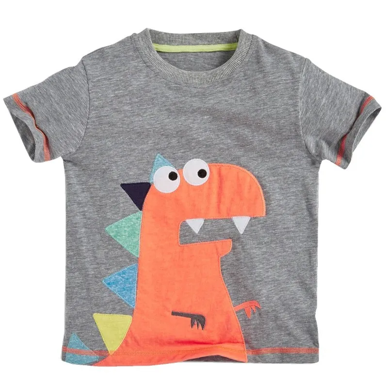 Cool Baby kids boy Cotton Dinosaur T shirt summer toddler children boys short sleeve o Neck tops