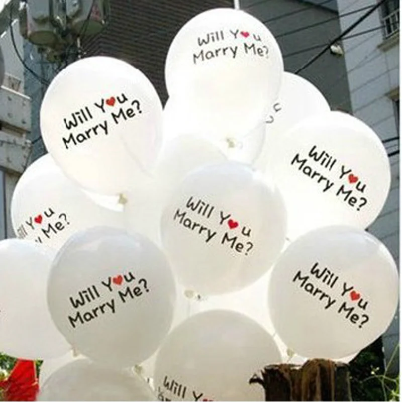 

12 Inch WILL YOU MARRY ME Wedding Decoration Latex Balloon 10 PCS/Lot