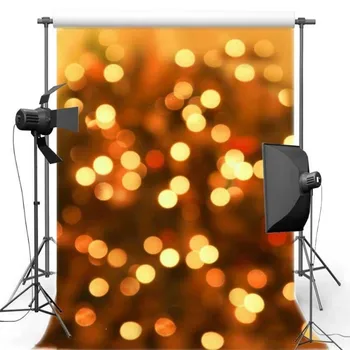 

Gold Neon Splatter Bokeh Scene backdrop Vinyl cloth High quality Computer print wall photography studio background