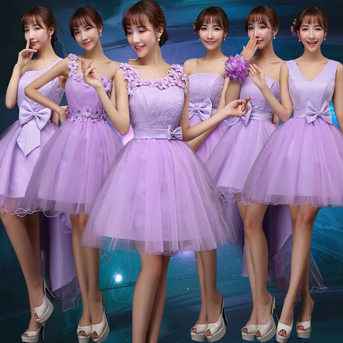 lavender short cute junior teen tulle party dresses sweetheart elegant
