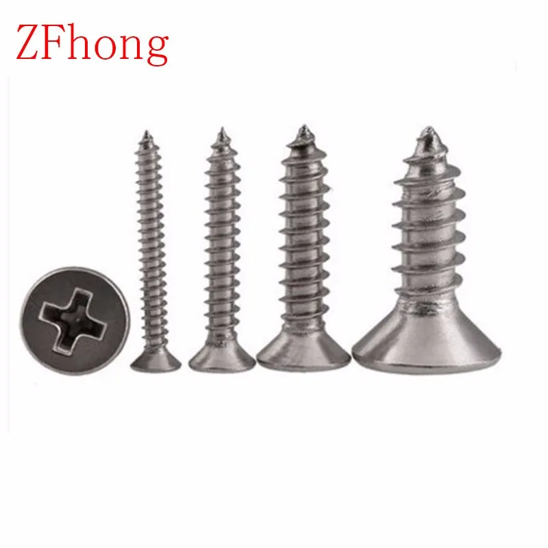 M1.7 M2 M2.3 M4 Phillips Countersunk Head Screw With Washer Self Tapping 100Pcs 