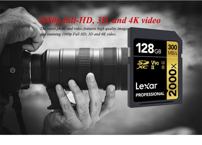 Lexar Original Limited Pen Drive 300mb/s Sdhc 2000x For Sd Card Sdxc Uhs-ii U3 Flash Memory For 3d 4k Digital Slr Camera