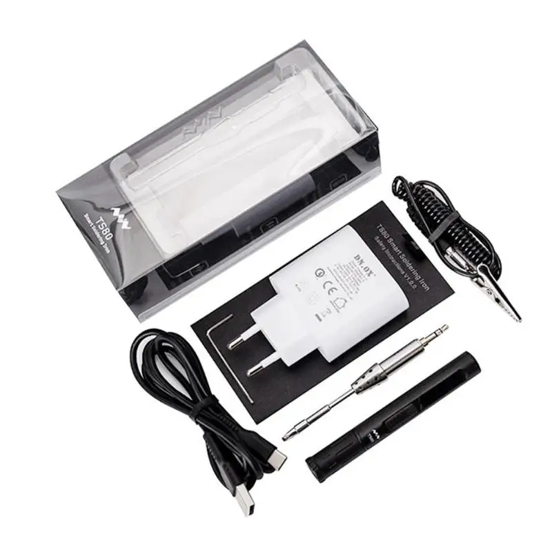 

TS80 Adjustable Temperature Mini Digital Electric Soldering Iron Set OLED Display Welding Rework Station Hot Pencil Repair Tool