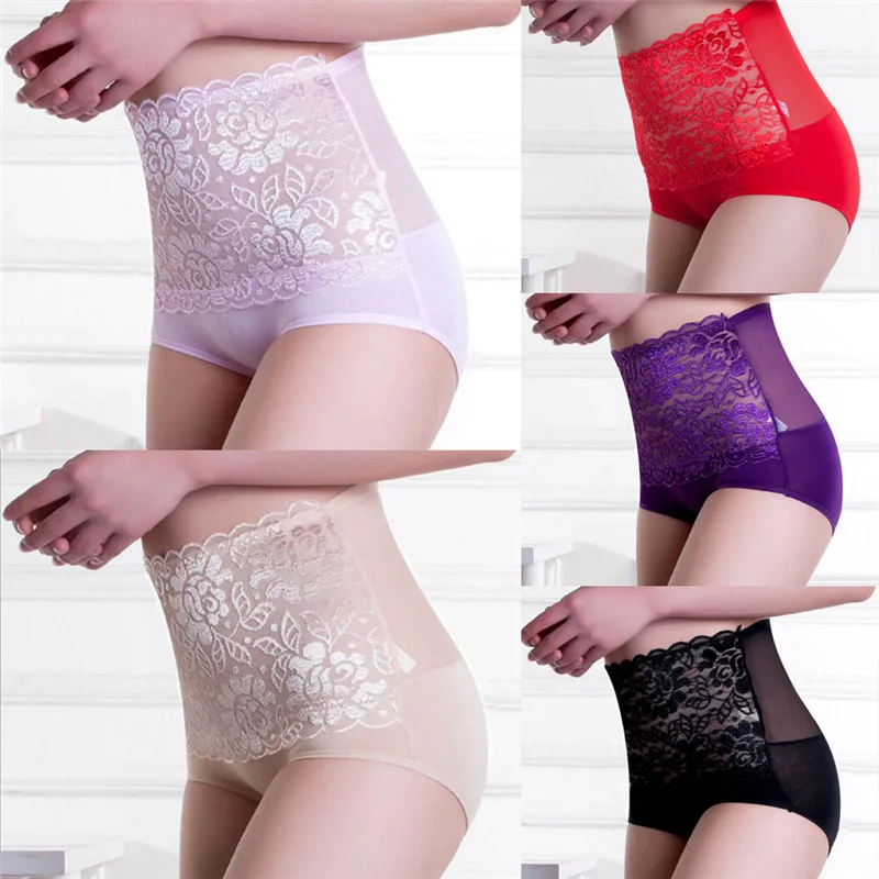 2017 Sexy Lace Underwear High Waist Women Briefs Lady's Panties Model Breathable Lace Panties