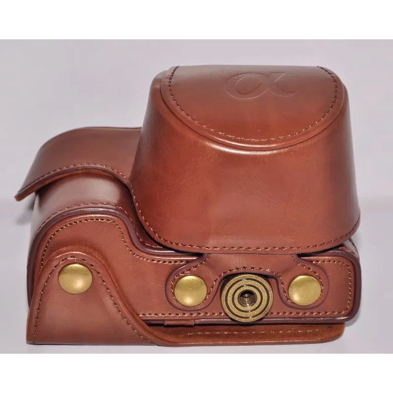 Leather Case Cover for Sony A5000/A5100/Nex3/A6000/A6300/A6400/Nex6 Camera