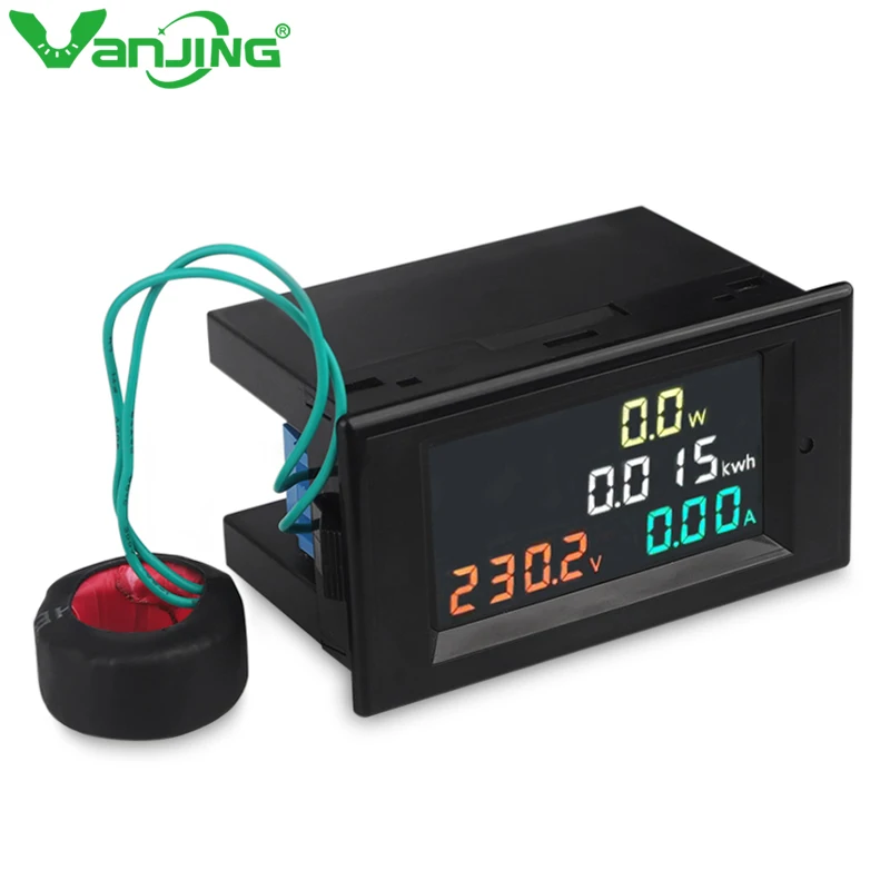 AC 80-300V 100A Multi- Functional Volt Amp Meter Digital Voltmeter Ammeter Watt Active Power Energy Battery Monitor Multimeter AC 80-300V 100A Multi- Functional Volt Amp Meter Digital Voltmeter Ammeter Watt Active Power Energy Battery Monitor Multimeter