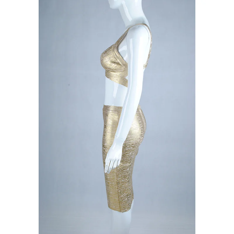Women-Summer-Fashion-Sexy-Bronzing-2-Piece-Gold-Bandage-Dress-2018-Knitted-Elastic-Party-Dress (1)