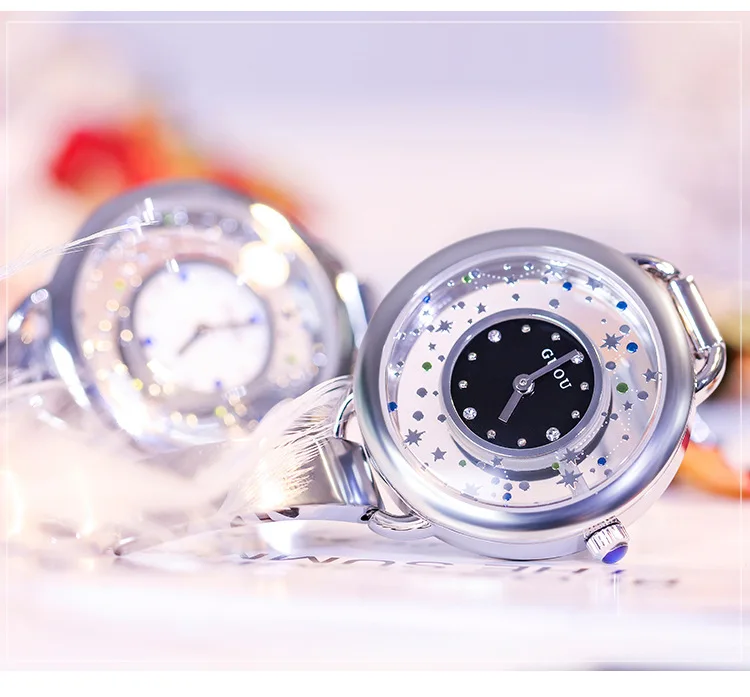 Céu estrelado Dial Senhoras Relógio Bracelete de