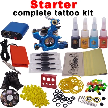 

tattoo supplies cheap permanent makeup gun kit professional tattoo machine kit body art steel body piercing tool