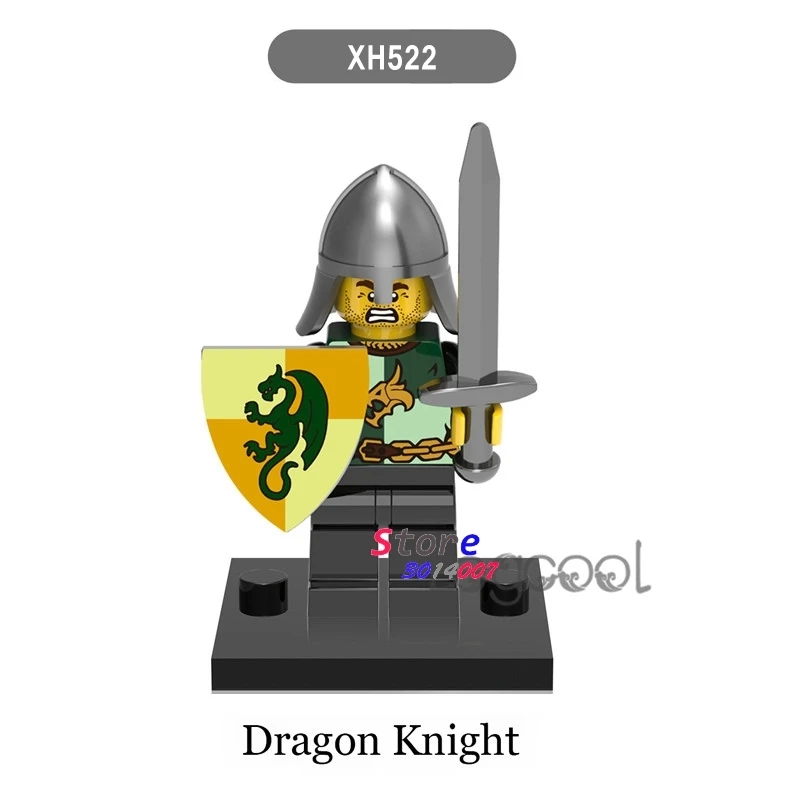 

1PCS model building blocks action superheroes Dragon Knight The movie Series diy toys for children gift